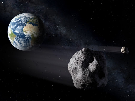  Asteroids passing Earth. Credit: ESA - P.Carril